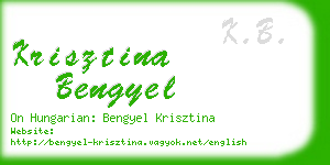 krisztina bengyel business card